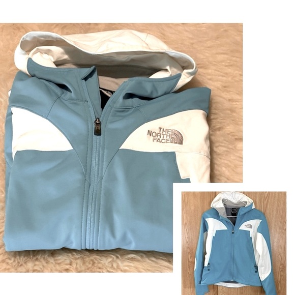 The North Face Jackets & Blazers - The North Face Fleece Lined HyVent Flight Series Turquoise White Windbreaker